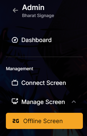 Offline Screen Menu