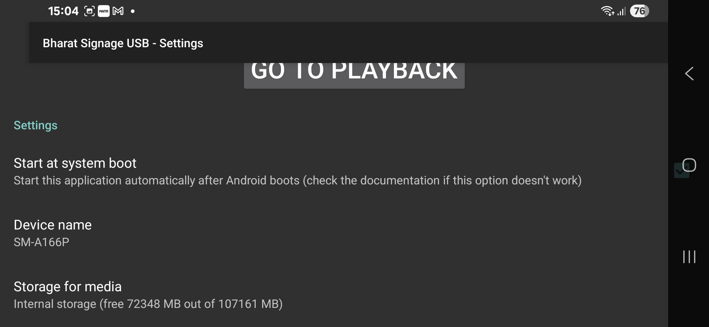 Menu Settings